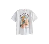 Next T-shirt 'Provence' marron / pétrole / orange clair / blanc, Taille 5XL