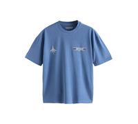 Next T-Shirt 'TV And Film' bleu marine / rouge clair / blanc, Taille L