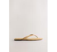Next Tan Brown Suede Standard/Wide Fit Forever Comfort Round Toe Leather Thong