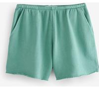 Next Teal Blue Raw Hem Detail Washed Cotton Jersey Shorts Teal Blue Medium Petite (EU 40-42)