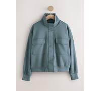 Next Teal Blue Viscose Slinky Utility Jacket