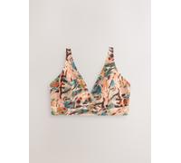 Next Teal/Pink Metallic Animal DD+ Plunge Triangle Bikini Top