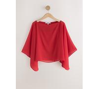 next Top à manches cape superposées transparentes avec débardeur rouge FR 38 (EU 36)