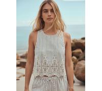 Next Top coquillage à rayures Broderie bleu FR 46 (EU 44)
