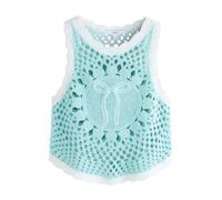 Next Tops en tricot aqua / blanc, Taille 4XL-5XL