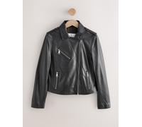 Next Black N. Premium Real Leather Biker Jacket