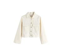 Next Ecru Cotton Boxy Fit Denim Jacket