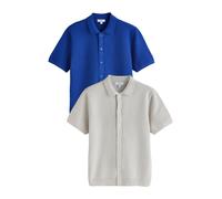 Next Vestes en maille bleu cobalt / gris clair, Taille M