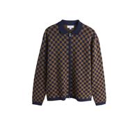 Next Vestes en maille bleu foncé / brocart, Taille L