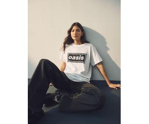 Next White/Black Official Oasis Band Relaxed Fit T-Shirt