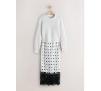 Next White/Black Polka Dot 2 in 1 Jumper Slip Dress White/Black Polka Dot M Regular (EU 40-42)