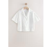 Next White Broderie Shell Short Sleeve Shirt White 12