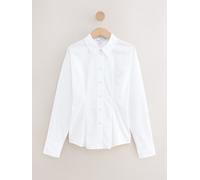 Next White Cinched Waist Fitted Shirt White EU 48 Petite (UK 20 P)
