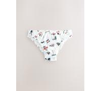 Next White Conversational Broderie Brazilian High Leg Bikini Bottoms