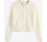 Next White/Ecru Crew Neck Knitted Cardigan