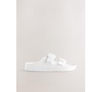 Next White EVA Beach Double Strap Flat Sliders
