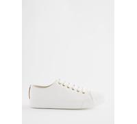 Next White Extra Wide Fit Patent Baseball Trainers