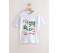 Next T-shirt 'Fleetwood Mac' beige / vert / rouge / blanc, Taille XXL