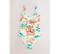 Next White Floral Lace Shaping Tummy Control Swimsuit
