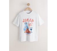 Next White Graphic 'Still Life' Crew Neck T-Shirt