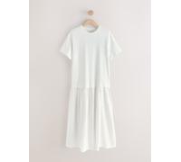 Next Robe chemise deux-en-un en jersey Blanc EU 36 (UK 8)