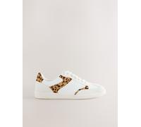 Next White/Leopard Forever Comfort Lace-Up Trainers