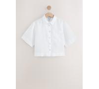 Next White N. Premium 100% Linen Boxy Short Sleeve Shirt White EU 48 (UK 20)