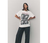 Next White Offical License 100% Cotton Graphic Rolling Stones Band Short Sleeve T-Shirt