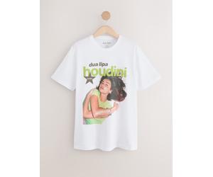 Next White Oversize Official License Dua Lipa Graphic Print T-Shirt