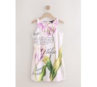 Next White/Purple Jersey Shift Dress White/Purple EU 52 (UK 24)
