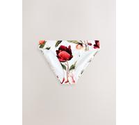 Next White/Red Floral High Leg Hardware Bikini Bottoms