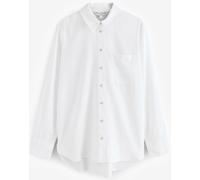 Next White Relaxed 100% Cotton Button Down Casual Long Sleeve Shirt White EU 46 (UK 18)