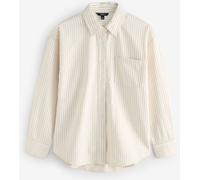 Next White Stripe Relaxed Denim Shirt White Stripe XL Regular (EU 48-50)