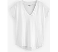 NEXT Femme T-Shirt à Mancherons et col V New White L