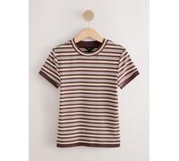 Next Yellow/Brown Stripe Short Sleeve Layered Crew Neck T-Shirt