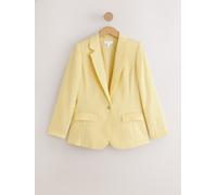 Next Yellow Crinkle Fabric Single Breasted Blazer
