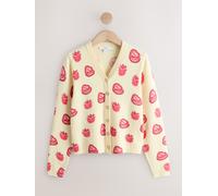 Next Yellow Heart Cake Pattern Supersoft Knitted Slim V-Neck Cardigan