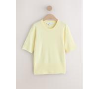 Next Yellow Supersoft Short Sleeve Knitted Top