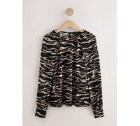 Next Zebra Print Long Sleeve Crew Neck Blouse