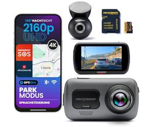 Nextbase Caméra embarquée 622GW avant + arrière 4K UHD, stabilisation d'image, What3Words, GPS & SOS d'urgence Mode stationnement