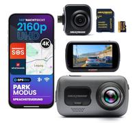 Nextbase Caméra embarquée 622GW + caméra arrière avec zoom et carte SD 64 Go | 4K UHD | Stabilisation d'image What3Words, GPS & SOS d'urgence | Mode stationnement