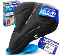 NEXTCOVER® CoverPro Housse de selle de vélo avec mousse à mémoire de forme 4.0 - Housse de selle ergonomique en gel - Housse de selle rembourrée I Siège de vélo rembourré pour homme et femme City