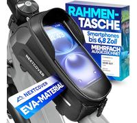 Nextcover® Sacoche de cadre de vélo avec poche pour téléphone portable I Sacoche de cadre de vélo avec écran tactile I Sacoche de vélo étanche Sacoche de tube supérieur de vélo - Idéal pour vélo