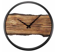 NeXtime Horloge en Bois - Pas de Son de coutil! - 30 cm - Bois/Métal - Forêt, Marron