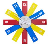 NeXtime Horloge Murale 40cm-Silencieux-Multicolore-Acrylique/Métal Plexi