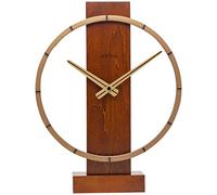 NeXtime Horloge Murale/Table 34 x 27 cm Bois/Acier Marron Petit Format 27 x 1 cm