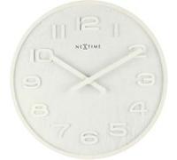 Horloge Nextime NE-3096WI Horloge murale Dia. 35 Cm, ??Bois, Blanc, 'Bois Bois Moyen'