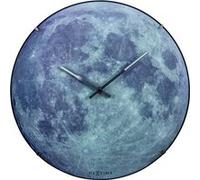NeXtime NE-3164 Horloge murale Dia. 35 cm, globe terrestre, 'blue Moon Dome' G