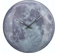 Nextime Ne-3164 Horloge murale Dia. 35 Cm, verre sphérique, 'Blue Moon Dome'