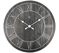 NeXtime nXt Horloge Murale Ø 40 cm Bois Noir Paul, 40 x 0,5 cm 7345ZW